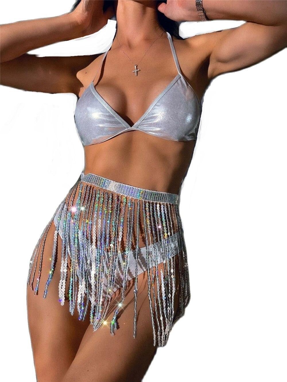 Glitter Sequins Rave Outfit - IntimGlamour