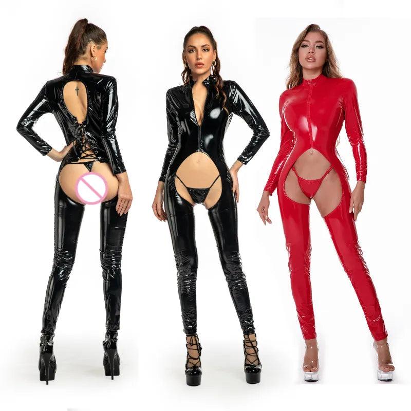 Joanna's Glossy Full Bodysuit - IntimGlamour