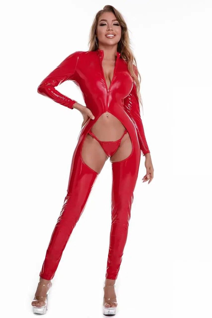 Joanna's Glossy Full Bodysuit - IntimGlamour