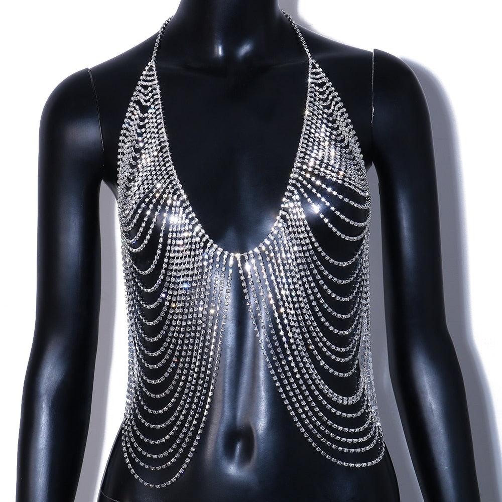 Rhinestone Chest Chain - IntimGlamour