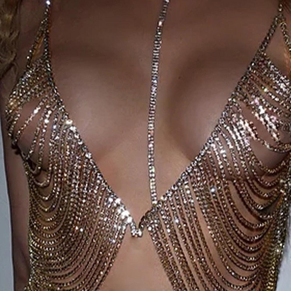 Rhinestone Chest Chain - IntimGlamour